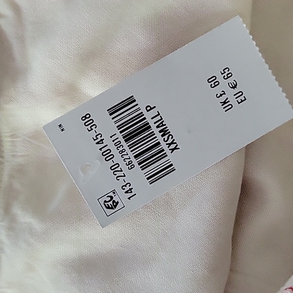 NWT Abercrombie & Fitch Cherry Checker Print A Line Midi Skirt Linen Blend XXSP - Picture 9 of 10